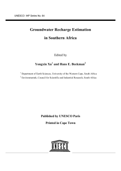 Groundwater recharge estimation in Southern Africa