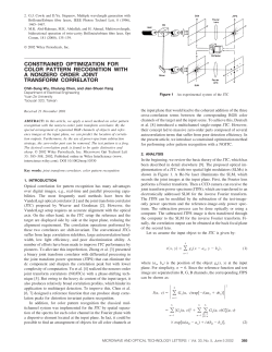 Constrained optimization for color pattern recognition with a nonzero