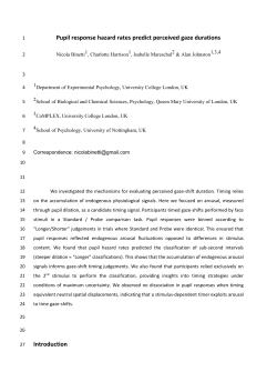 Pupil response hazard rates predict perceived gaze durations