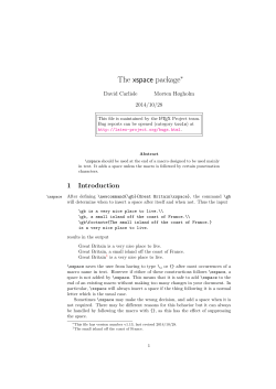 The xspace package