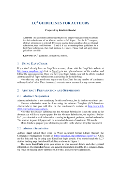 structural template and formatting instructions for your lc3 paper