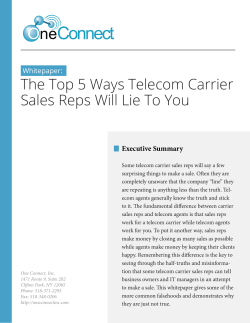 The Top 5 Ways Telecom Carrier Sales Reps Will Lie