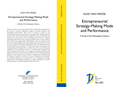Entrepreneurial Strategy-Making Mode and Performance