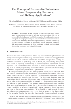 The Concept of Recoverable Robustness, Linear Programming