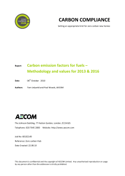 Carbon Emission Factors for Fuels