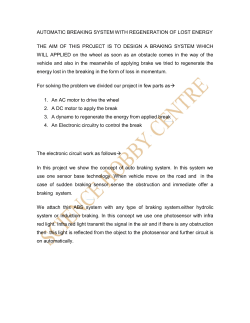 automatic breaking system with regeneration of lost energy the aim