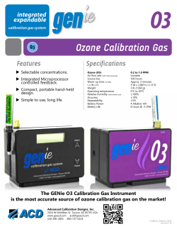 Ozone Calibration Gas