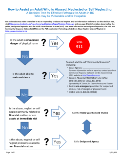 Decision Tree - Public Guardian and Trustee of BC