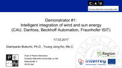 Demonstrator #1: Intelligent integration of wind and sun energy