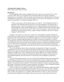 Theorizing and Cognitive Science Omar Lizardo, Notre Dame