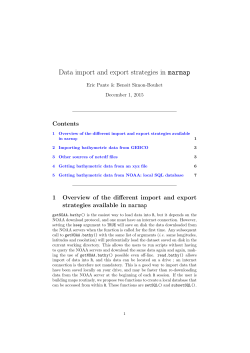 Data import and export strategies in marmap