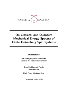 On Classical and Quantum Mechanical Energy Spectra of Finite