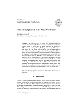 Multi-wavelength study of the Milky Way Galaxy