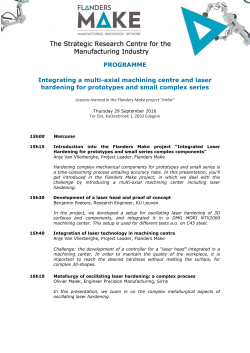 Integrating a multi-axial machining centre and laser