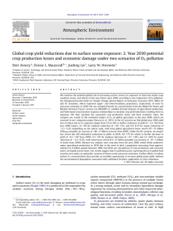 Global crop yield reductions due to surface ozone exposure: 2. Year