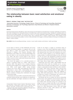 The relationship between basic need satisfaction and emotional