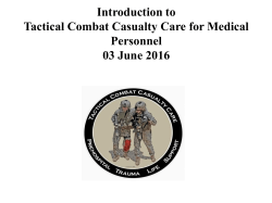 0203PP01 Intro to TCCC 120817 - Special Operations Medical