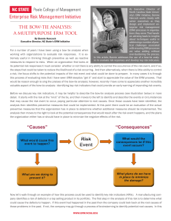 the bow-tie analysis: a multipurpose erm tool