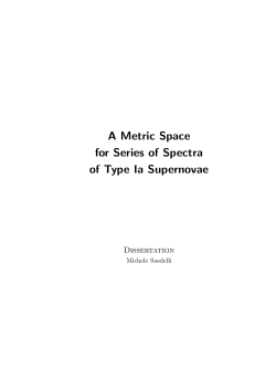 A Metric Space for Series of Spectra of Type Ia Supernovae