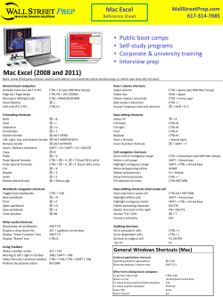 Mac Excel (2008 and 2011)