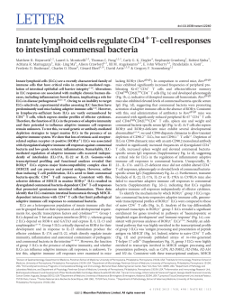 Innate lymphoid cells regulate CD4+ T-cell