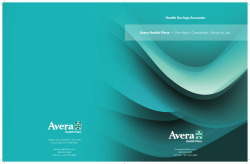 Health Savings Accounts Avera Health Plans &mdash; One team