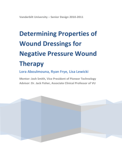 Determining Properties of Wound Dressings for Negative