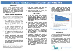 Bulletin 3: Residual waste treatment trends 2009 to 2013