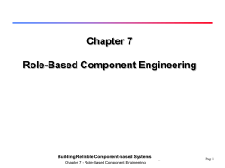 Role-Based Component Engineering