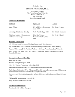 Curriculum vitae - Sites at Penn State