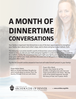 a month of dinnertime
