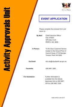 Application to hold an Event
