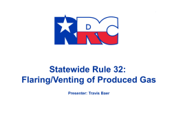 Statewide Rule 32 - Venting and Flaring