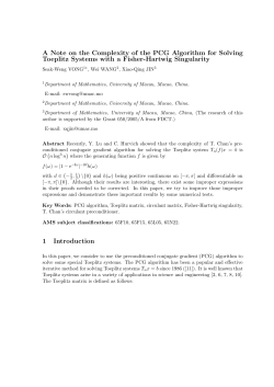 A Note on the Complexity of the PCG Algorithm for Solving Toeplitz