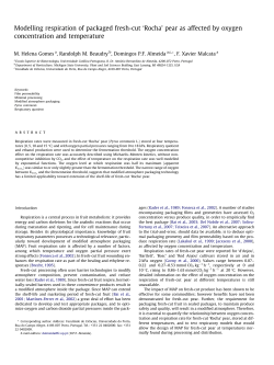 Modelling respiration of packaged fresh