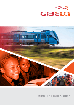 economic development strategy - Gibela Rail Transport Consortium