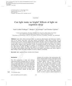 Effects of light on cognition sleep