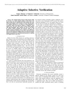 Adaptive Selective Verification - CIS @ UPenn