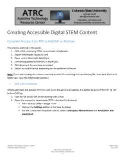 InftyReader does not process PDF files well (even though it is an
