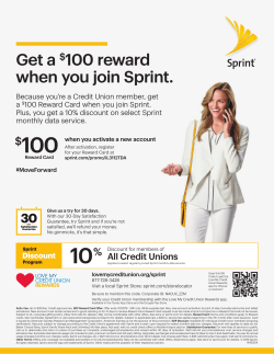 Get a $100 reward when you join Sprint.