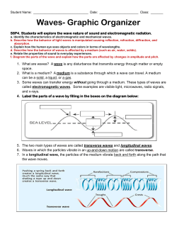 Physical Science Waves Graphic Organizer