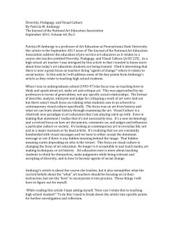 Diversity, Pedagogy, and Visual Culture