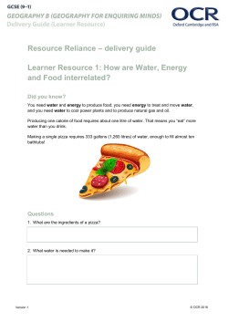 How are water, energy and food interrelated?