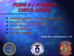 form 5 / form 91 check rides - VFR