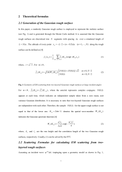 2 Theoretical formulas