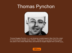 Thomas Pynchon Powerpoint