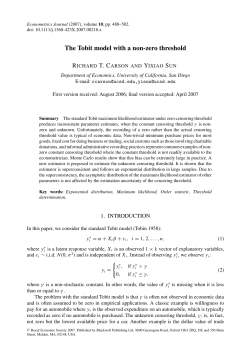 The Tobit model with a non-zero threshold