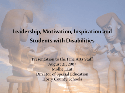 Leadership, Motivation, Inspiration and Students with