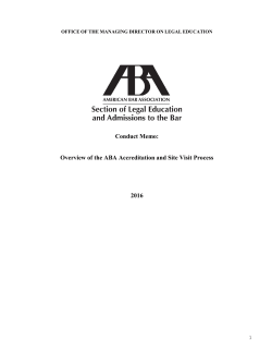 Conduct Memo - American Bar Association