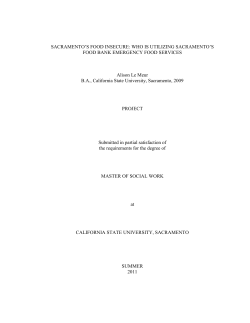 Food Bank Thesis - Sacramento
